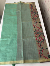 Jamdani silk Cotton Saree with thread work  MSJ795