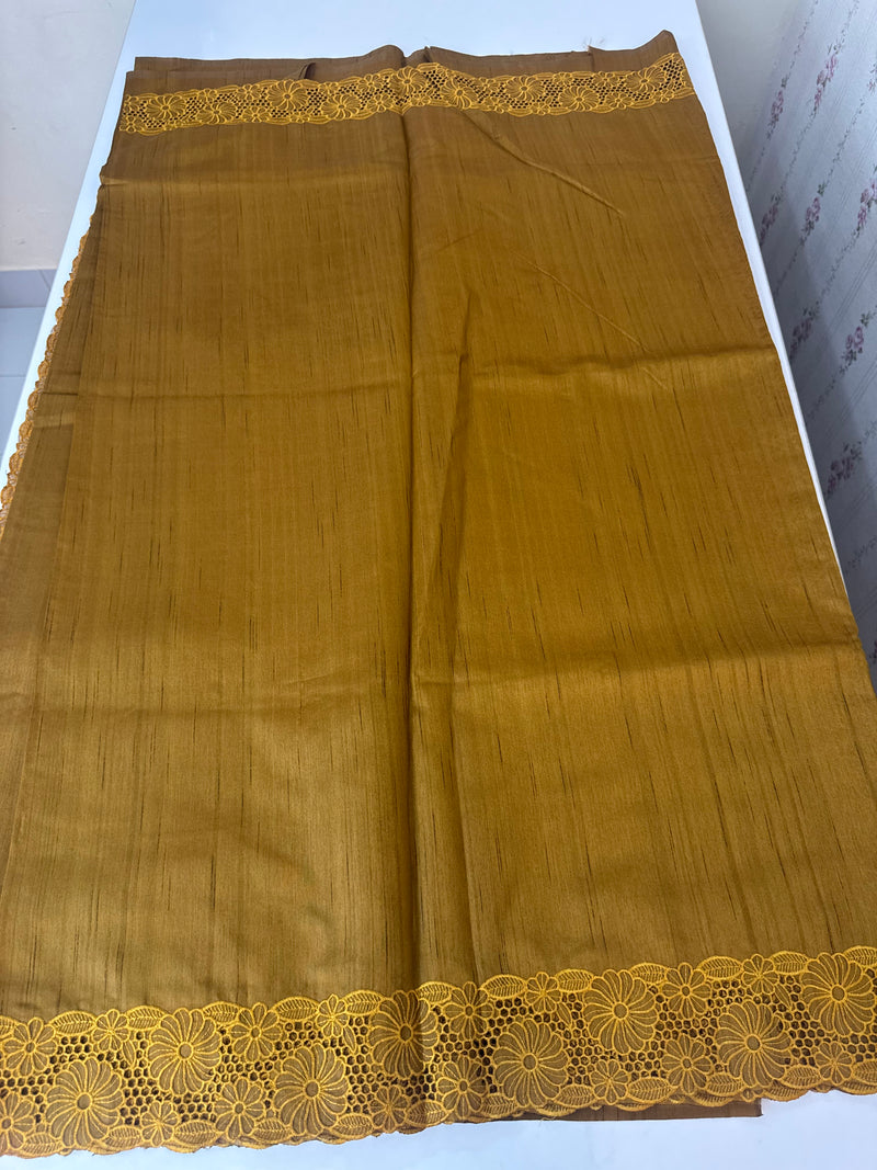 Cutwork Semi tussar saree MTSS845