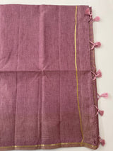Tussar mix Semi silk saree with small zari weaving MSS8925
