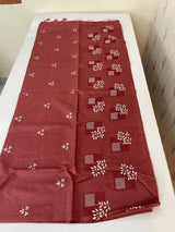 Butter silk saree with embroidery MTS569