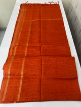 Tussar mix soft silk saree with Retta pettu borders - MST988