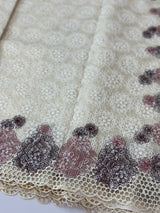 Cutwork Phulkari NetKota Embroidery saree - OffWhite