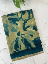 Pure printed tussar silk saree with blouse- MTSB7