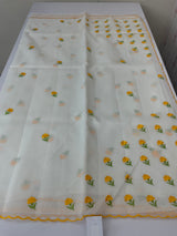 NetkKota saree with embroidery MS6868- Yellow