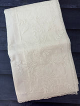 NetKota Applique work saree with net pallu   -MSH144 (4)White