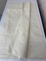 Mul chanderi saree with applique work MSH1566- Offwhite