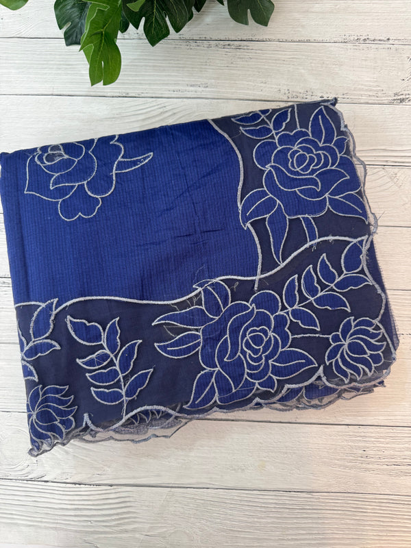 NetKota Applique work saree  MSH110- Blue