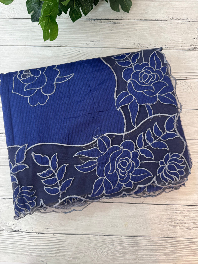 NetKota Applique work saree  MSH110- Blue