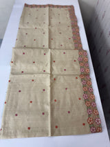 Blended tussar saree with cutwork - MSHK677 Beige