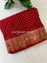 Banarasi Georgette saree MKGS174 MaroonRed