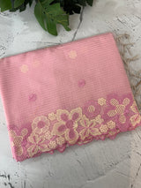 Soft Tissue kota embroidery saree MSK4660 Pink