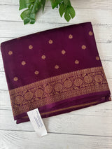 Banarasi Tussar Georgette Saree- MS44376 Wine