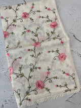 Silky kota saree with embriodery MS16426 Offwhite