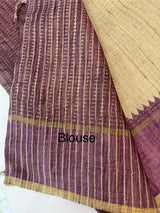Semi silk saree with contrast borders MSS487