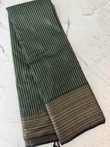 Checks Semi kanchi silk saree with blouse MBS7859