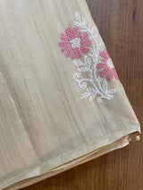 Crepe semi tussar silk saree- MSS638