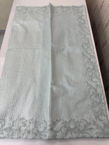 Striped Mul chanderi saree with applique borders MSH987- PaleBlue