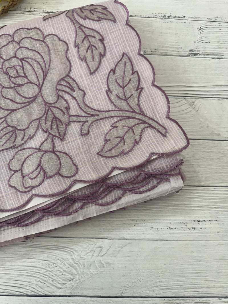 NetKota Applique work saree  MS6798- DuskyMauve