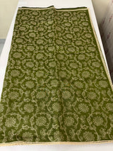 Blended tussar silk saree with embroidery- MSH158 MossGreen