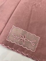 Mul chanderi organza applique work saree  MSH172