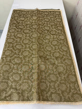 Blended tussar silk saree with embroidery- MSH158 DuskyOlive