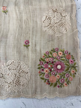 Premium Soft kota silk saree with cutwork embroidery MSS679