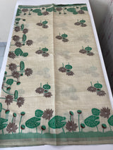 Jamdani silk Cotton Saree with lotus motifs MSJ790 (3)