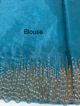 Semi Organza saree with embroidery borders - MSH296