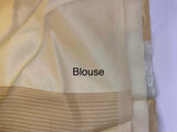 Semi silk saree with temple borders - Cream