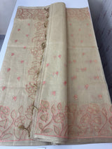 Tissue silk saree with applique work MTSS987