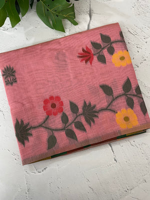 Jamdani silk Cotton Saree with thread work  MSJ787