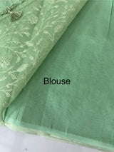 Moonga checks saree with embroidery MSH219