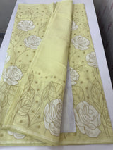 Soft Kota Chanderi saree with applique work MSH223
