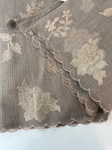 Silky kota embroidery saree  MSK890 DuskyBrown