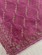 Partywear Georgette saree with cutdana work MSG7888