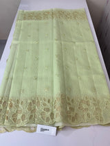 Soft kota silk saree with applique work MS85432 PastelGreen