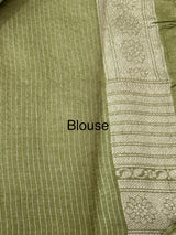 Banarasi semi katan saree in silver zari MS14667 -PastelGreen(1)