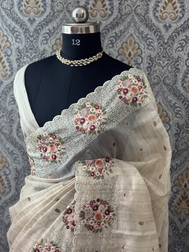 𝐏𝐑𝐄𝐁𝐎𝐎𝐊𝐈𝐍𝐆 - Soft kota silk saree with embroidery MSS678 (𝘿𝙞𝙨𝙥𝙖𝙩𝙘𝙝 𝙩𝙞𝙢𝙚 𝟏𝟎 𝙙𝙖𝙮𝙨)