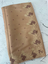 Satin finish kosa tussar saree with cutwork - MSH205 Taupe