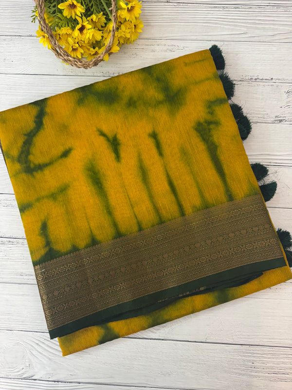 Tie & Dye Jute silk sarees  MJL987