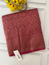 Banarasi semi katan saree SHKNSNM RaniPink