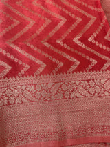 Semi Banarasi Georgette saree MKGS721- Peach