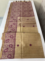 Matka Blended Tussar silk saree with kanta inspired thread work-  MS4800(2)