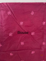 Organza saree with embroidery borders MOS4765 Wine