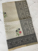 Semi silk saree with embroidery MSS456