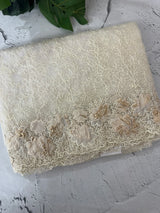 Soft Organza saree with thread work and tissue applique borders - MCW605 Offwhite