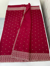 Blended soft silk saree with embriodery MS4447