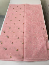 NetKota saree with embroidery MSN765 Pink