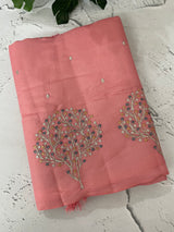 Blended Kosa tussar silk with contrast blouse - MKD533