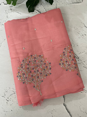 Blended Kosa tussar silk with contrast blouse - MKD533